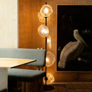 GobekUsa Glass Shade LED Floor Lamp for Home Decor, Living Room, Bedroom, Minimalist Design