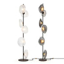 GobekUsa Glass Shade LED Floor Lamp for Home Decor, Living Room, Bedroom, Minimalist Design