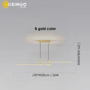 GobekUsa Adjustable LED Pendant Light in Black/Gold for Office Dining Living Room