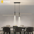 GobekUsa Adjustable LED Pendant Light in Black/Gold for Office Dining Living Room