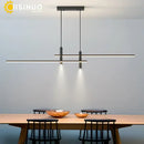 GobekUsa Adjustable LED Pendant Light in Black/Gold for Office Dining Living Room