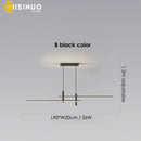 GobekUsa Adjustable LED Pendant Light in Black/Gold for Office Dining Living Room