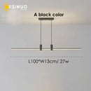 GobekUsa Adjustable LED Pendant Light in Black/Gold for Office Dining Living Room