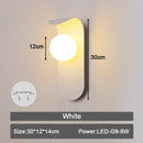 GobekUsa Frosted Glass Ball LED Wall Lamp for Bedroom and Corridor