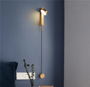 Modern minimalist black & gold t style wall light sconce bedroom by Decorbites
