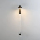 Modern minimalist black & gold t style wall light sconce bedroom by Decorbites