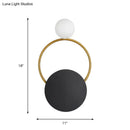 GobekUsa Modern LED Metal Wall Mounted Wall Light Fixture in Black with White/Yellow Lighting