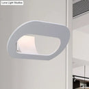 GobekUsa Simple Stylish Oval Shade Wall Lamp with Warm/White LED Lighting in Black/Grey