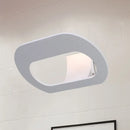 GobekUsa Simple Stylish Oval Shade Wall Lamp with Warm/White LED Lighting in Black/Grey