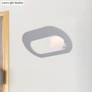 GobekUsa Simple Stylish Oval Shade Wall Lamp with Warm/White LED Lighting in Black/Grey