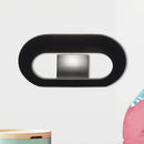GobekUsa Simple Stylish Oval Shade Wall Lamp with Warm/White LED Lighting in Black/Grey