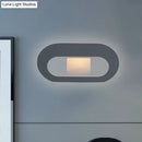 GobekUsa Simple Stylish Oval Shade Wall Lamp with Warm/White LED Lighting in Black/Grey