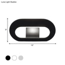 GobekUsa Simple Stylish Oval Shade Wall Lamp with Warm/White LED Lighting in Black/Grey