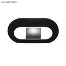 GobekUsa Simple Stylish Oval Shade Wall Lamp with Warm/White LED Lighting in Black/Grey