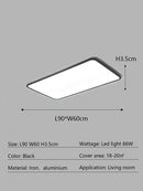 GobekUsa LED Ceiling Lamp: Modern Minimalist Rectangular Design for Living room, Bedroom, Indoor Lighting