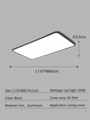 GobekUsa LED Ceiling Lamp: Modern Minimalist Rectangular Design for Living room, Bedroom, Indoor Lighting