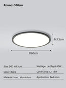 GobekUsa LED Ceiling Lamp: Modern Minimalist Rectangular Design for Living room, Bedroom, Indoor Lighting