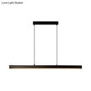 GobekUsa Modern LED Acrylic Ceiling Light Bar in Black for Island - Width Options: 23.5"/31.5"/39