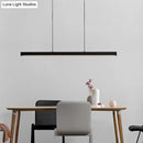GobekUsa Modern LED Acrylic Ceiling Light Bar in Black for Island - Width Options: 23.5"/31.5"/39