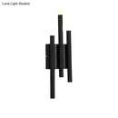 GobekUsa Modern Black Metal Wall Lamp - 2/4 Lights, Simple Linear Design for Hallway