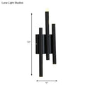 GobekUsa Modern Black Metal Wall Lamp - 2/4 Lights, Simple Linear Design for Hallway
