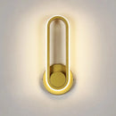 GobekUsa Minimalist LED Oval Wall Sconce Light for Living Room - Stylish Metal Mount Lighting
