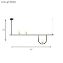 GobekUsa Black Metal Triple-Light Globe Chandelier for Dining Rooms