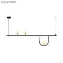 GobekUsa Black Metal Triple-Light Globe Chandelier for Dining Rooms