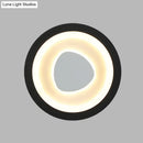 GobekUsa Modern Minimalist LED Corner Sconce in Black with Acrylic Shade