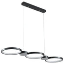 GobekUsa Black Ring LED Chandelier for Living Room Bedroom Dining Hall Lighting