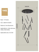GobekUsa Black Round Tube LED Chandelier for Duplex Loft Stair - Interior Lighting Decoration