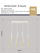 GobekUsa Black Round Tube LED Chandelier for Duplex Loft Stair - Interior Lighting Decoration