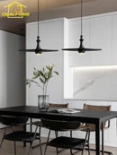 GobekUsa Black Solid Wood Saucer Pendant Lights, LED GU10, Minimalist Design