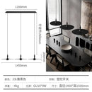GobekUsa Black Solid Wood Saucer Pendant Lights, LED GU10, Minimalist Design