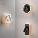 Modern minimalist black & white adjustable wall lamp for bedroom by Decorbites