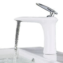 GobekUsa Black & White Brass Bathroom Faucet with Single Lever Control