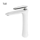 GobekUsa Black & White Brass Bathroom Faucet with Single Lever Control