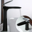 GobekUsa Black & White Brass Bathroom Faucet with Single Lever Control