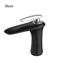GobekUsa Black & White Brass Bathroom Faucet with Single Lever Control