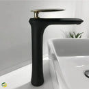 GobekUsa Black & White Brass Bathroom Faucet with Single Lever Control