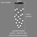GobekUsa Creative LED Chandeliers: Luxurious Design for Living Rooms, Large Lighting Fixtures for Staircases