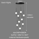 GobekUsa Creative LED Chandeliers: Luxurious Design for Living Rooms, Large Lighting Fixtures for Staircases