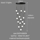 GobekUsa Creative LED Chandeliers: Luxurious Design for Living Rooms, Large Lighting Fixtures for Staircases