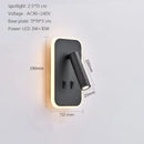GobekUsa LED Wall Lamp USB Charging Bedroom Hotel Bedside Reading Sconce Switch
