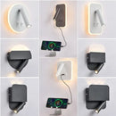 GobekUsa LED Wall Lamp USB Charging Bedroom Hotel Bedside Reading Sconce Switch