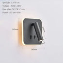 GobekUsa LED Wall Lamp USB Charging Bedroom Hotel Bedside Reading Sconce Switch