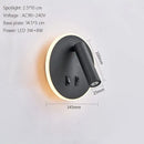 GobekUsa LED Wall Lamp USB Charging Bedroom Hotel Bedside Reading Sconce Switch