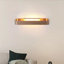 GobekUsa Minimalist LED Wall Sconce: Rectangular Aluminum Fixture, 12"/16" Diameter, Black/White