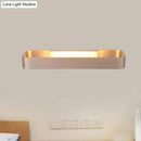 GobekUsa Minimalist LED Wall Sconce: Rectangular Aluminum Fixture, 12"/16" Diameter, Black/White
