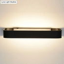 GobekUsa Minimalist LED Wall Sconce: Rectangular Aluminum Fixture, 12"/16" Diameter, Black/White